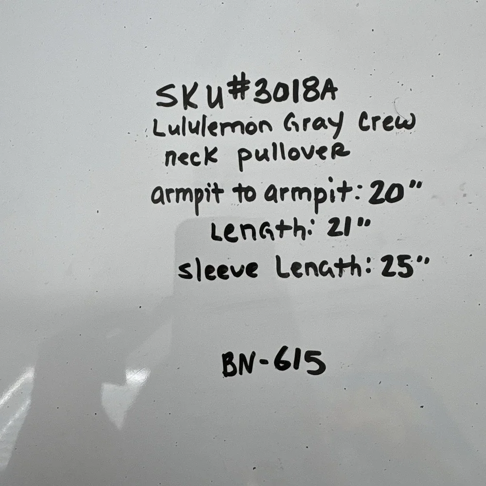 Lululemon Crewneck Pullover Sweater Womens Size‎ 4 Heather Gray Gym Workout - Picture 9 of 9